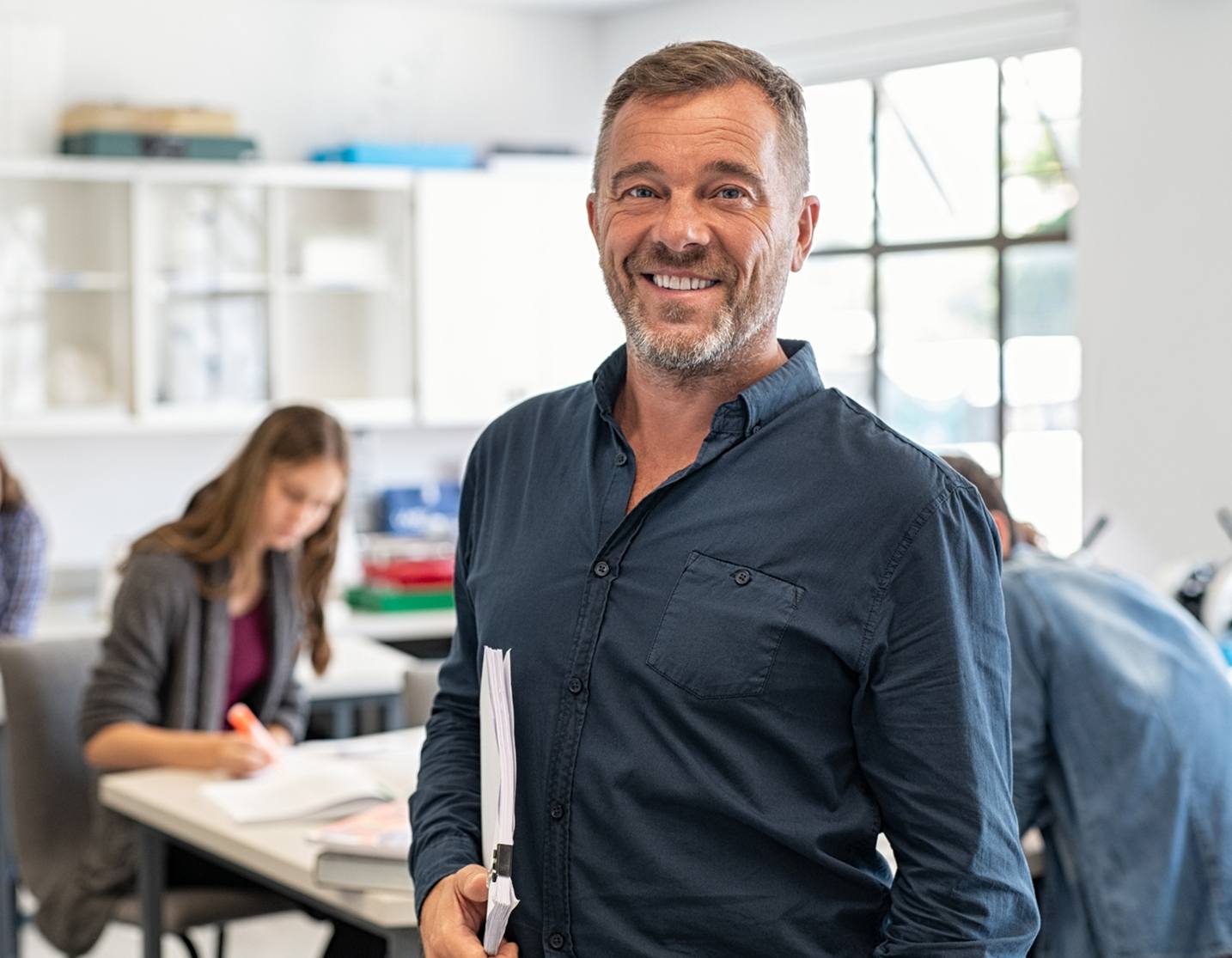 Schoolleider Werkt Met Data Onderwijs