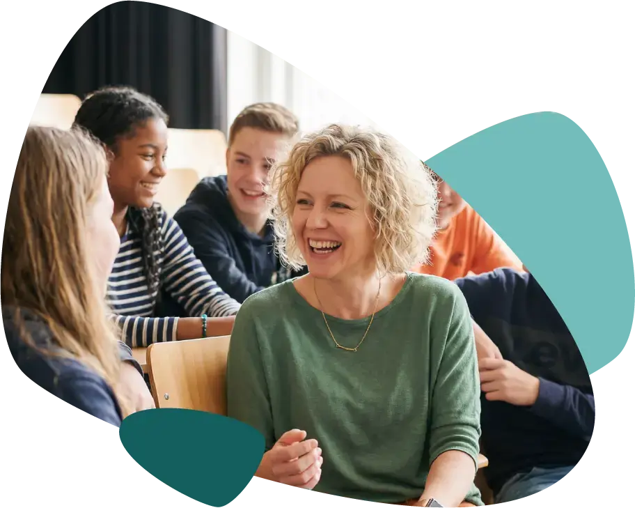 Groepsgesprek Met Docent In Een Cirkel